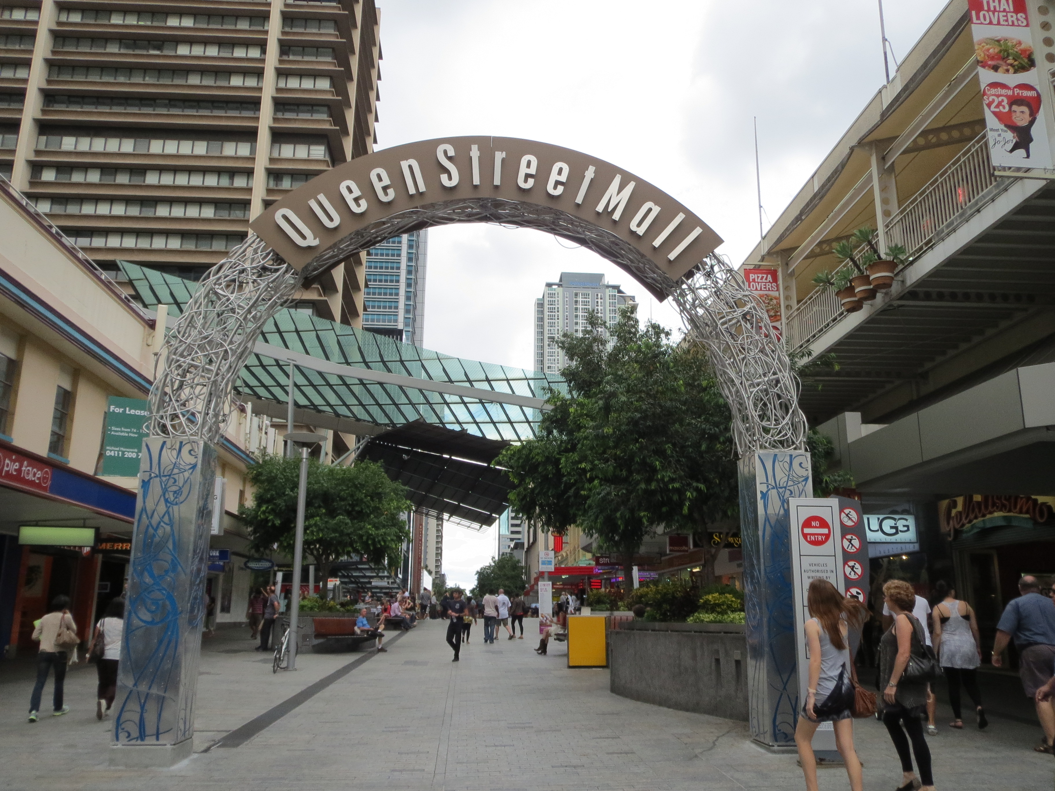The Queen Street Mall is the state's signature shopping precinct.